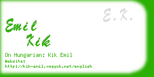 emil kik business card